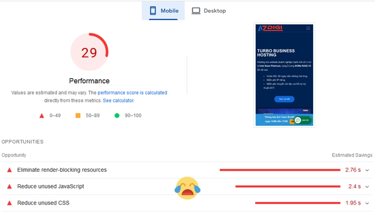 Khó đạt 100 điểm Google PageSpeed Insights