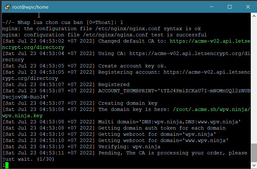 Cài SSL Let's Encryp trên VPS