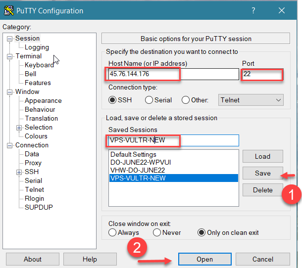 Login VPS bằng PuTTY