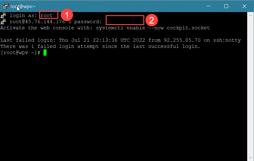 Root Password trên VPS